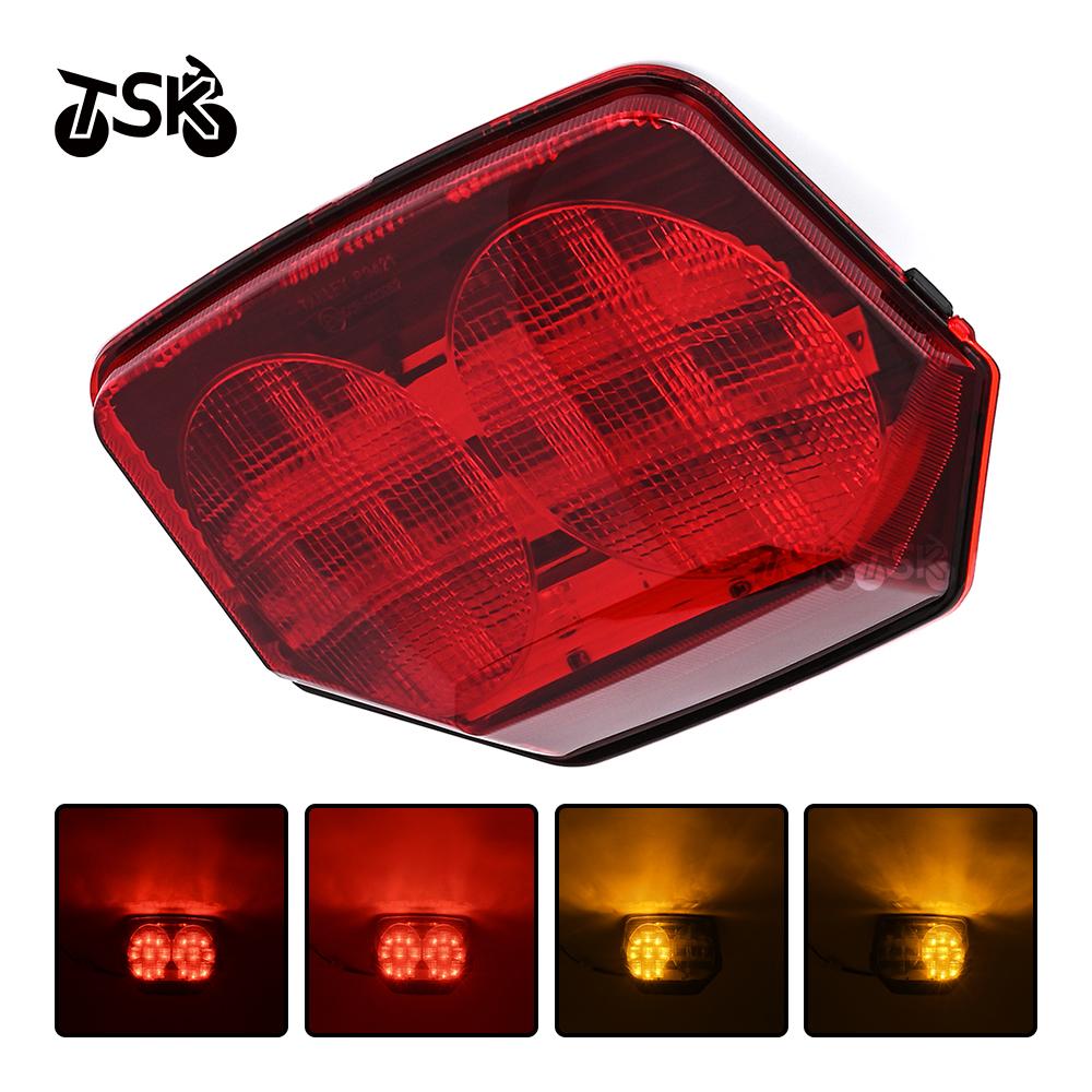 12V LED Motorcycle Tail Brake Light Rear Lamp DRL Signal For Honda CB400 SUPER FOUR 2004-2012 CB1300 2003-2009