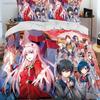 3D Зеро Два DARLING In The FRANXX Аниме Комплект Постельного Белья, Пододеяльник Комплект Постельного Белья Покрывало Наволочка, Комплект Постельного Белья Размер Квин