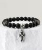 Браслет Shoveoff Cross Black с драгоценным камнем Оникс Матовый C24Svb-1015