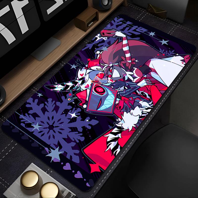 Коврик для мыши Hazbin Hotel нескользящий резиновый большой настольный коврик аксессуары для компьютера коврик для клавиатуры Кавайный игровой ковер для ПК Аниме Коврик для мыши XL