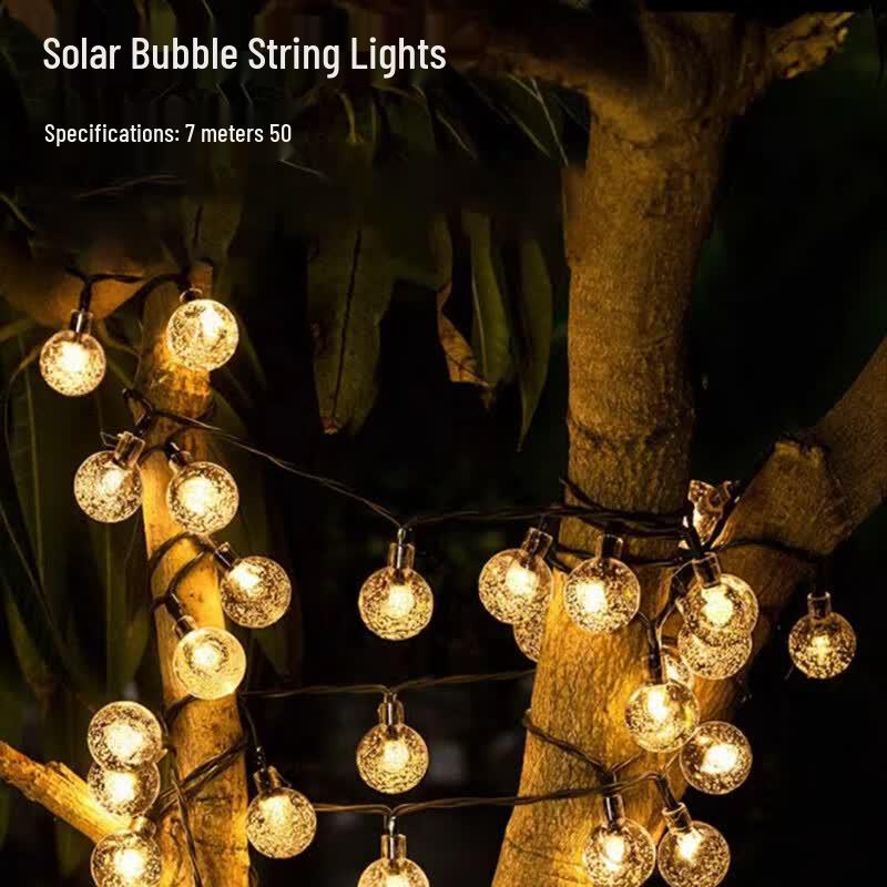 LED Solar Bubble Ball String Lights