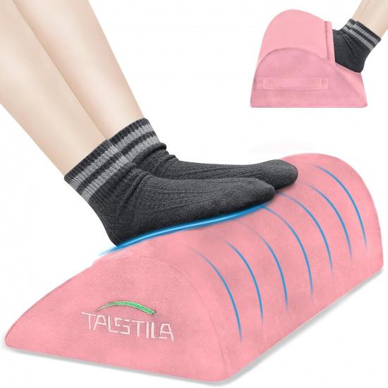 TALSTILA Foot Rest for Under Desk at Work, Footrest with Warm Plush Feet Pocket, Ergonomic Foam Foot Stool, Under Desk Footrests, for Office Desks &