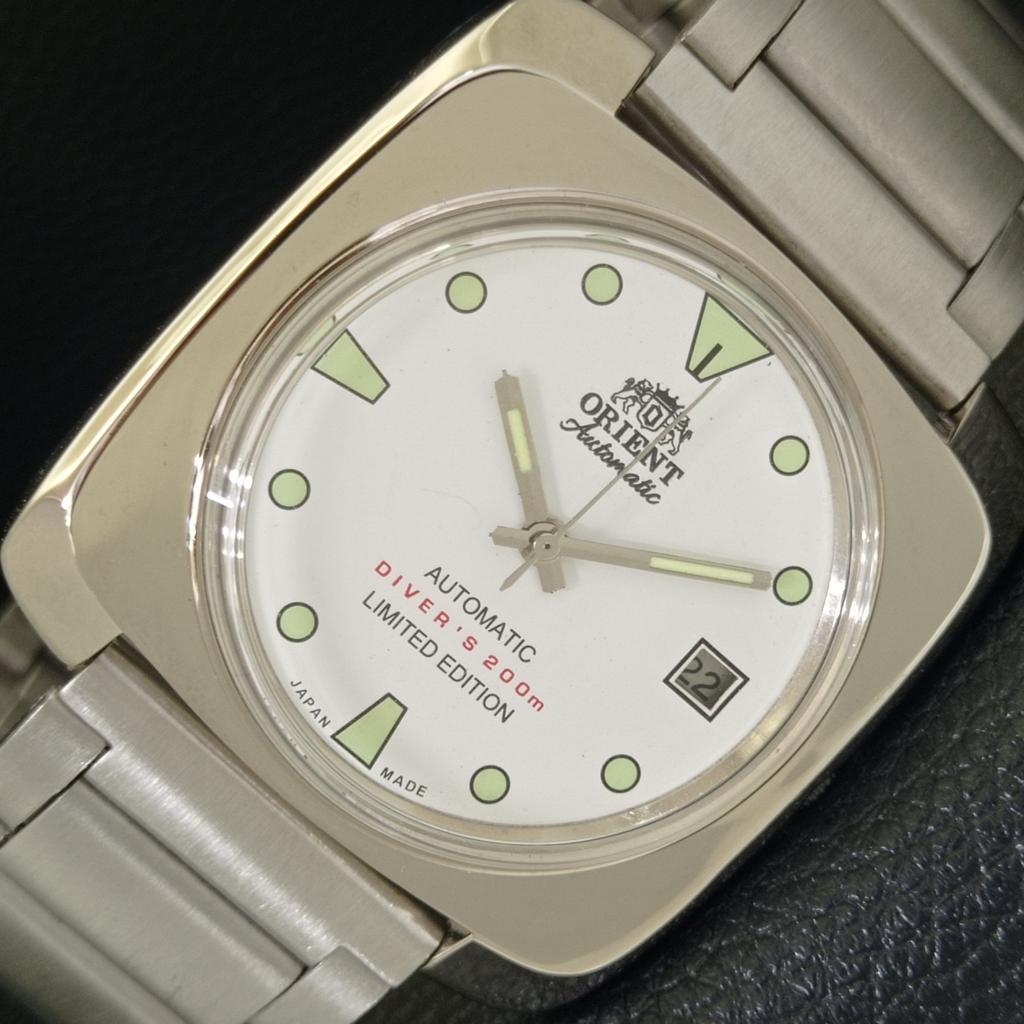 USED ORIENT AUTOMATIC 46943 JAPAN MENS VINTAGE WHITE COLOR DIAL WATCH A702205-5 R123-a702205