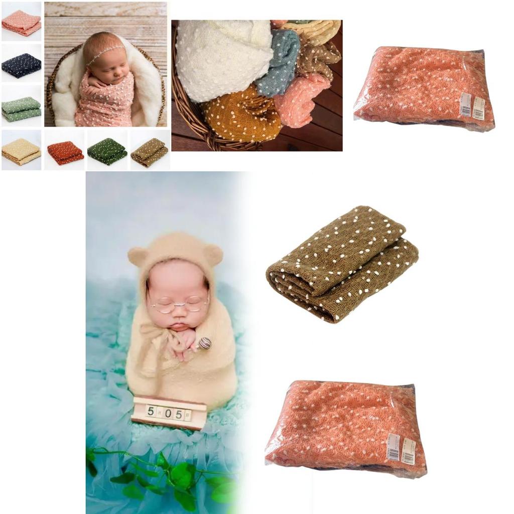 Набор детского одеяла и пеленки для фотосъемки новорожденных, органический хлопок, мягкая ткань, подходит для младенцев