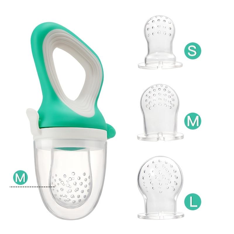 5 шт. Набор силиконовых кормушек для фруктов Baby Mate с кольцом-ручкой, которое легко держать, и 4 сменными сетчатыми мешочками - Соска-кормушка для детского питания
