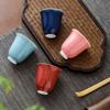 Raw ore color glaze handmade tea cup offering red master single cup smelling cup high temperature kung fu tea set teacup
