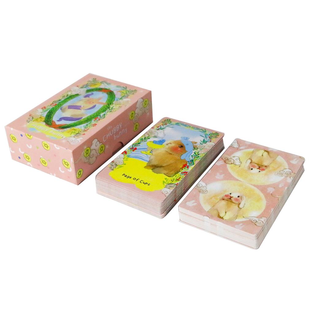 Таро «Пухлый кролик» 12*7 см. Колода из 78 карт с милыми кроликами. Жесткая упаковка 2,75 х 4,75 дюйма.