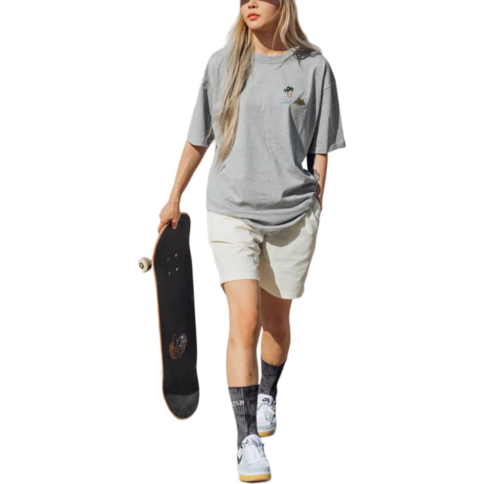 Nike T Shirts Unisex Gray Crew Neck Moderate DD8913-063