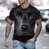 3D Animals Dog Graphics T Shirtfor Men Summer Fashion Short Sleeve Funny Printed T-shirts Mens Casual Loose Oversize Tops Tees
