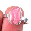 Natural Rhodochrosite Gemstone Handmade 925 Solid Sterling Silver Ring S.9 V2c44