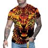 Новая летняя футболка с 3D животным принтом, мужская и женская универсальная большая футболка с коротким рукавом