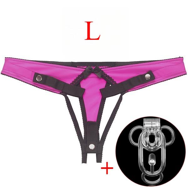 Fufu Clip and Cock Cage Pink Adjustable Chastity Panties Sissy Chastity Panties Chastity Cage Fall Prevention Harness Sex Toys18