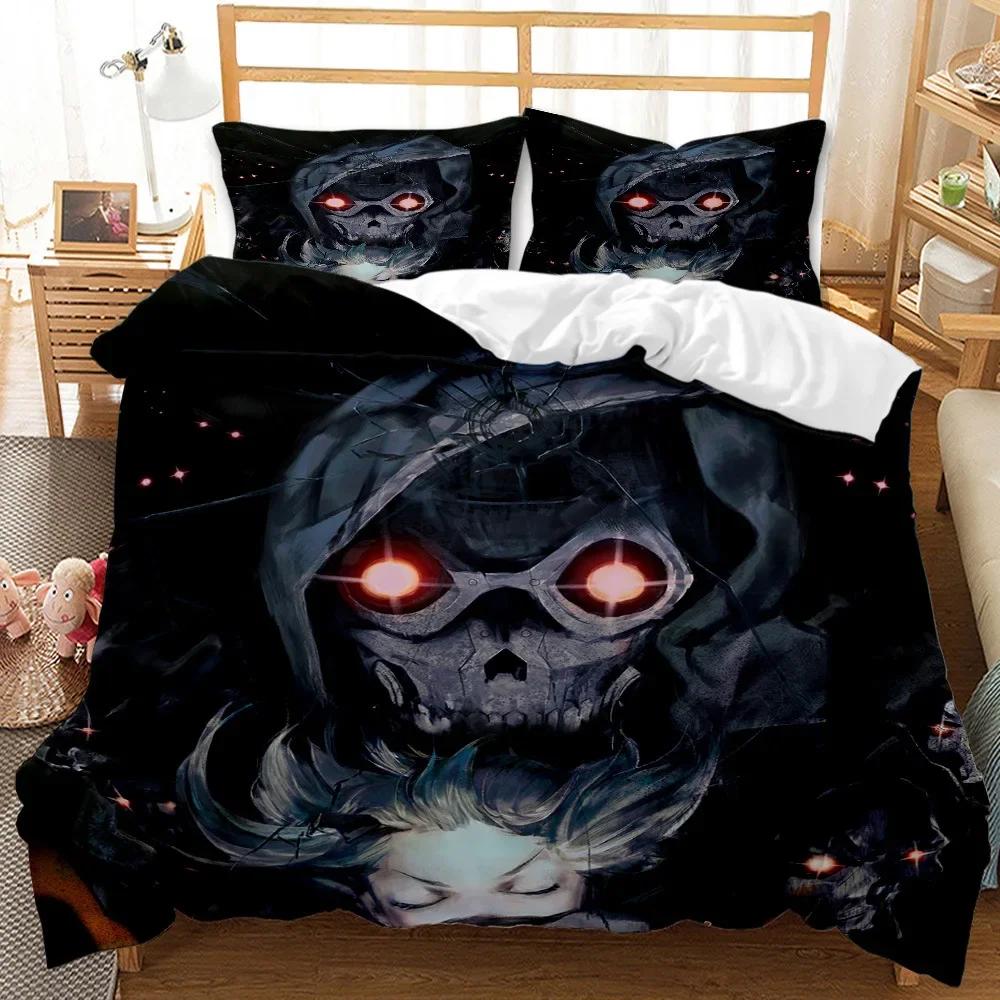 Счастливого Хэллоуина комплект постельного белья queen size 3D Постельное белье с принтом черепа Цифровая печать Постельное белье Queen Size Для мальчиков Комплект пододеяльника Домашний текстиль 3d