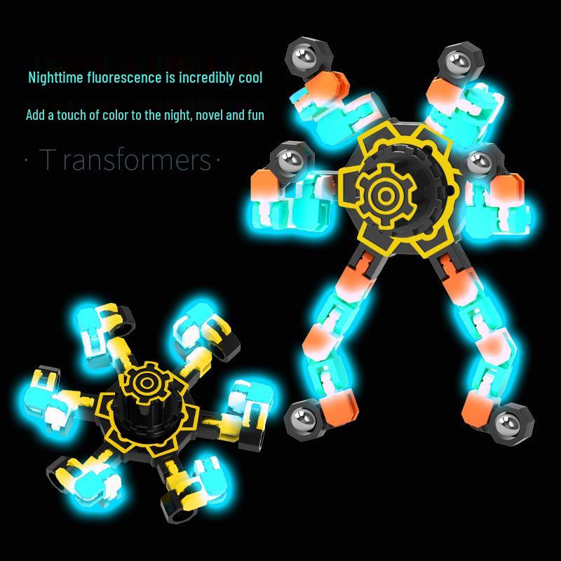 Деформируемая светящаяся игрушка-гироскоп: Образовательный механический фиджет для детей