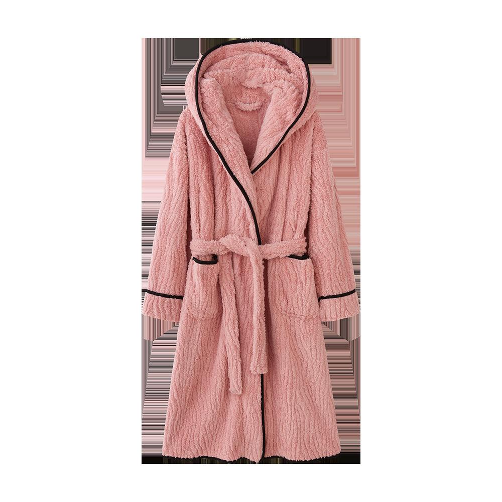 Зимние фланелевые банные халаты для пар с длинными рукавами для мужчин и женщин, домашняя одежда, теплые утолщенные халаты-кимоно большого размера, толстовки, одеяла