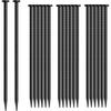 Сверхпрочные бетонные опалубочные садовые маркеры для растений, колышки для палаток, черные