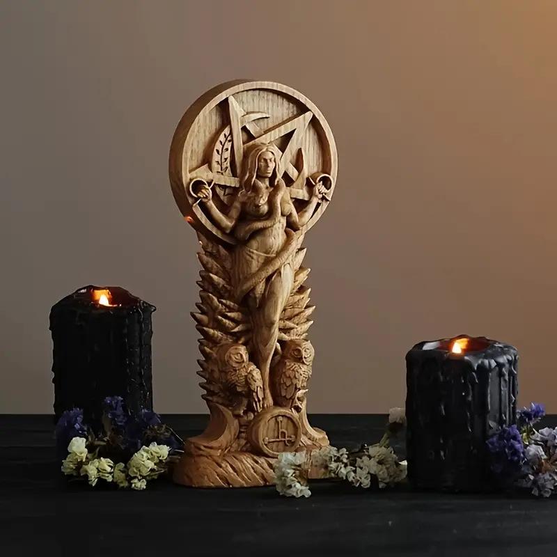 1pc Pagan Altar Goddess Witch Snake Maiden Statue Decoration Ornament Resin Crafts Home Accessories