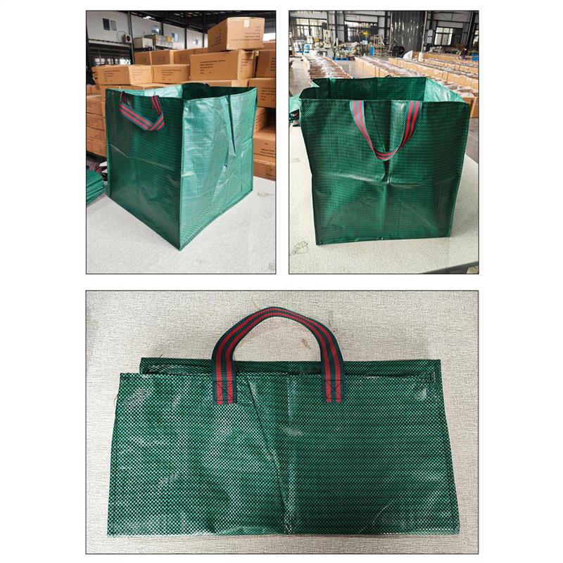 Садовый мусорный мешок квадратный сверхпрочный садовый мешок для мусора ПП тканый мешок многоразовый большой уличный газонный бассейн листва отходы компостный мешок ведро