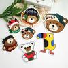 Embroidery Patch Stickers: Cartoon Animal Towel Cloth Badges