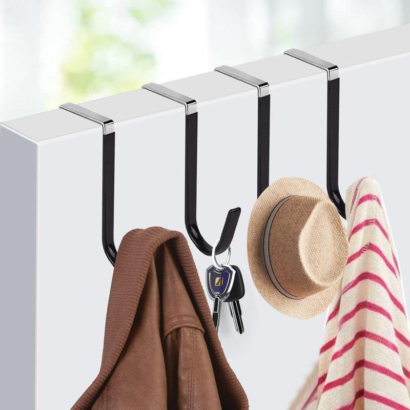 Над дверью крючок 4 шт. в упаковке одинарный металлический крючок для подвешивания полотенец пальто