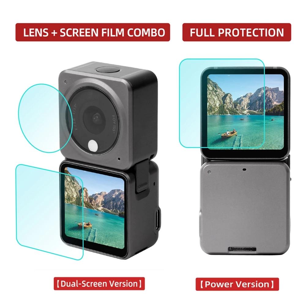 9H Tempered Screen Film for DJI Osmo Action 2 Scratchproof Glass Film HD Lens Protective Film for DJI Action 2 Accessories