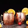 Кружки Leeseph Moscow Mule, кованые медные чашки с покрытием из нержавеющей стали 304, для холодных напитков, пива, вина, баров, вечеринок, в подарок