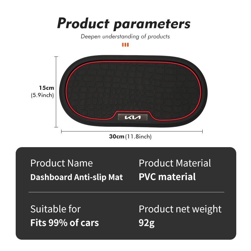 JUNT9 Car Anti Slip Mat Phone Holder Non-Slip Pad Car Accessories For KIA K5 K2 Optima Soul Spectra Niro Cadenza Sephia Carens