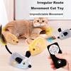 Interactive Mouse Moving Cat Toy Rechargeable Automatic Moving Plush Mice for Indoor Cats Touch Activated Squeaky Toy with Remote Control
