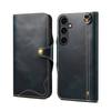 Ретро Чехол из Натуральной Кожи для Samsung Galaxy S25 Ultra S24 Plus S23 FE S21 5G Деловая Сумка-Кошелек с Ремешком и Карманом для Карт