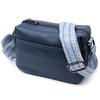 Trendy Bag with One Compartment for Stylish Women Made of Genuine Leather Vintage 22605 Blue