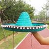 Decorations Wedding Costume Halloween Cosplay Hat Show Straw Wear Straw Hat Mexican Pompom Hat