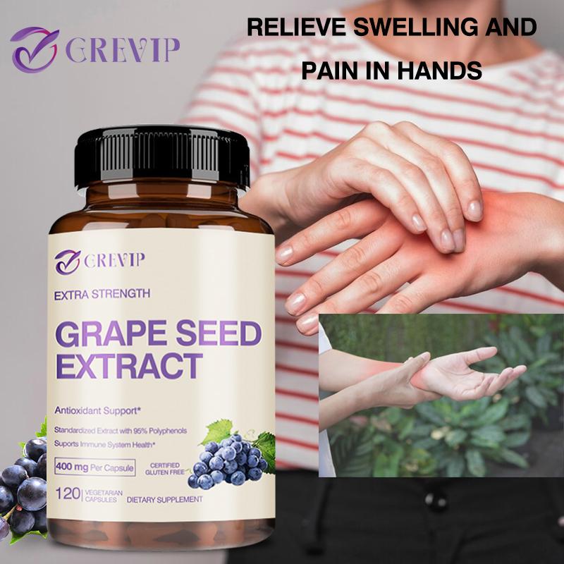 GREVIP High-Efficiency Grape Seed Extract, All-Natural Formula, Antioxidant and Heart-Protecting