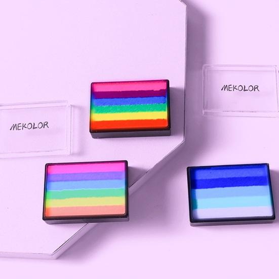 Радужная краска для лица 6 цветов, высокопигментированная, смываемая, на водной основе, краска для лица для детей и взрослых, музыкальный фестиваль, вечеринка, косплей, макияж, боди-арт, живопись