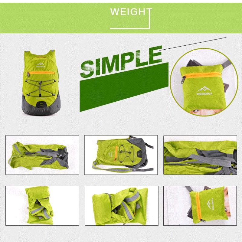 Новая ультралегкая складная сумка для улицы, мужской и женский рюкзак, водонепроницаемая кожаная сумка, складной рюкзак для отдыха на природе