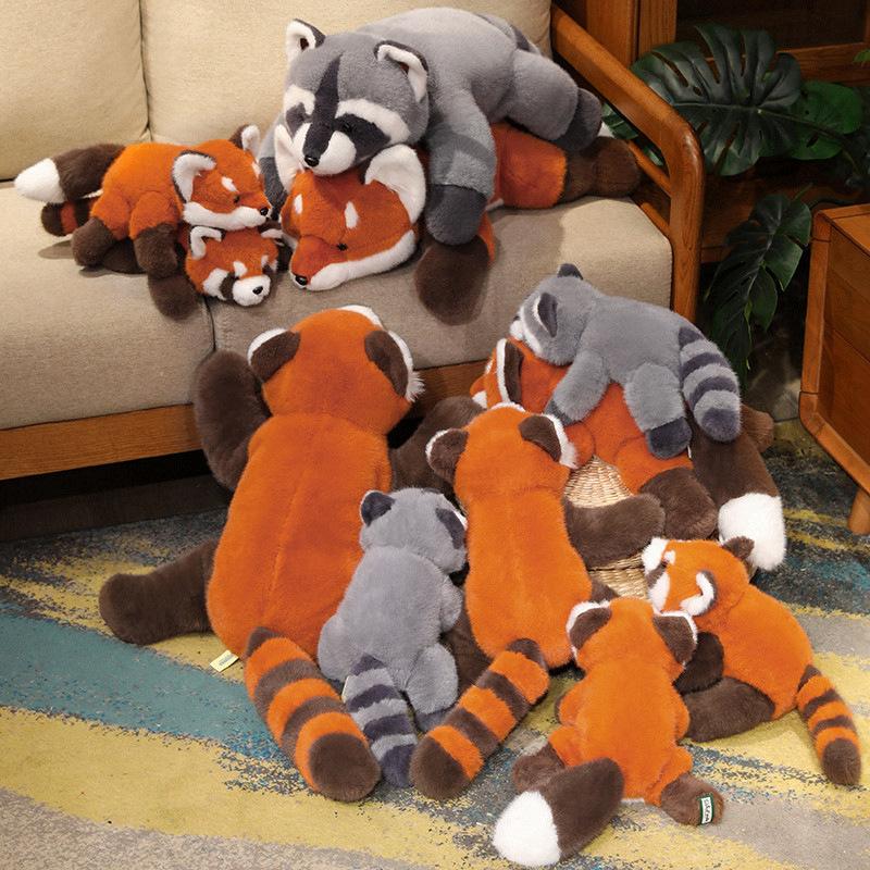 30-65 см енот красная панда плюшевая игрушка мягкие мягкие животные кукла подушка для девочек дети дети ребенок подарок на день рождения