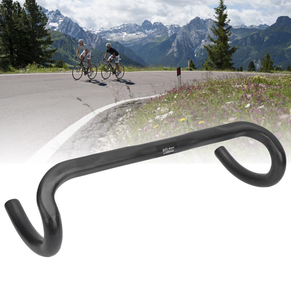 Bike Drop Bent Handlebar 400mm 25.4mm Road Bicycle Carbon Fiber Matte Handlebars Bike Accessories