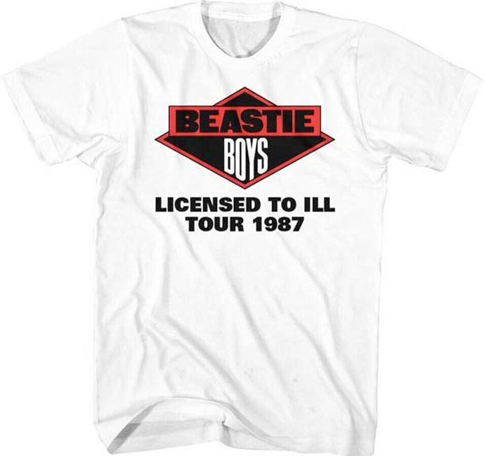 Белая футболка Beastie Boys с лицензией на Ill Tour 1987 3X
