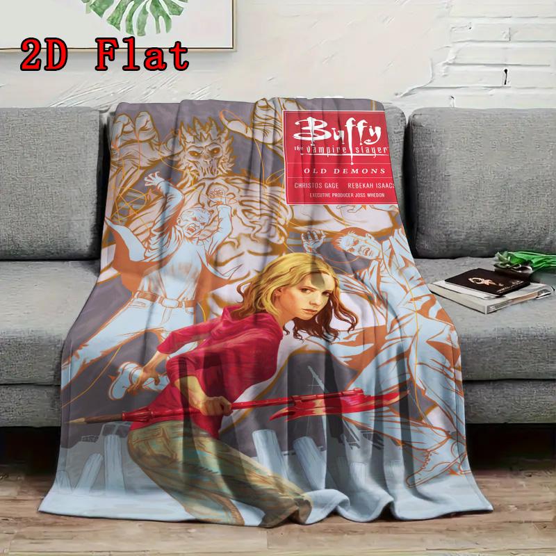 Buffy the Vampire Slayer series 2D Flat Pattern Flannel Blanket High quality All Seasons Warmth and Comfort Perfect for Christmas Gifts.PMT0914033