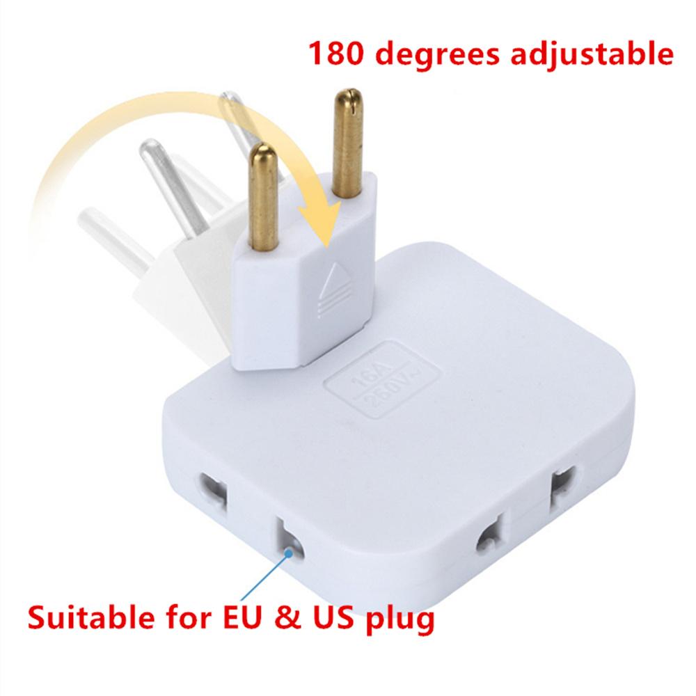 Вилка ЕС Вращающийся на 180 градусов переходник для розетки 3 в 1 Переходник-удлинитель с вилки ЕС на вилку США