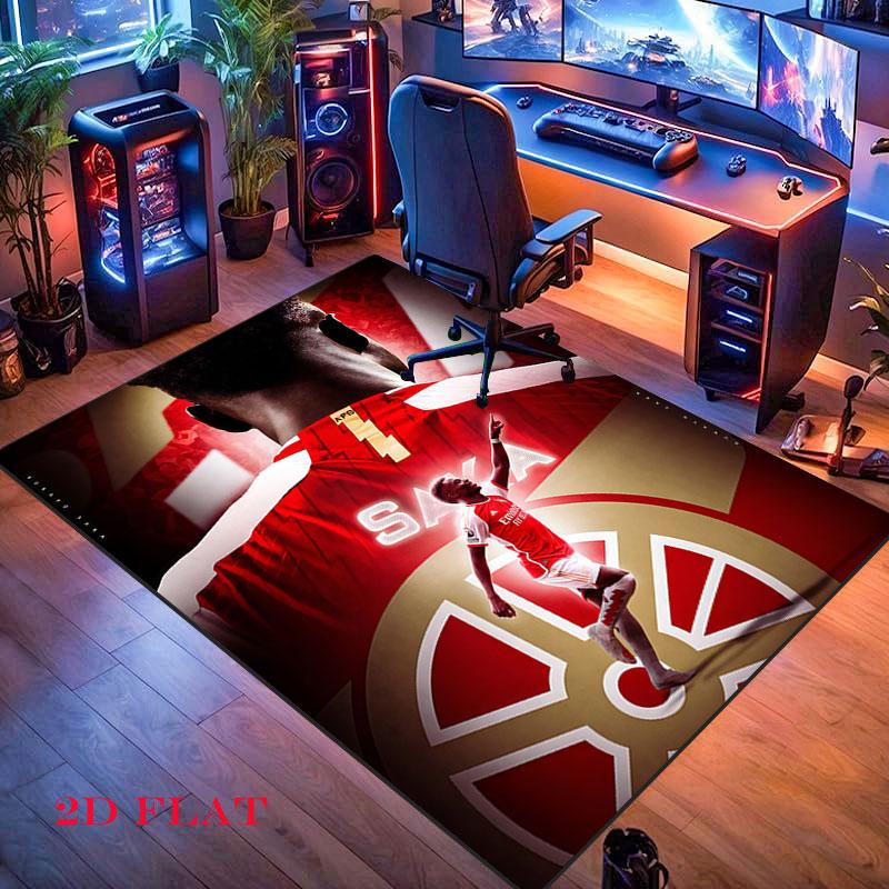 Bukayo Saka Glory Poster Carpet Rug for Living Room Bedroom Home Sofa Decoration,Kids play Nonslip Floor Mat