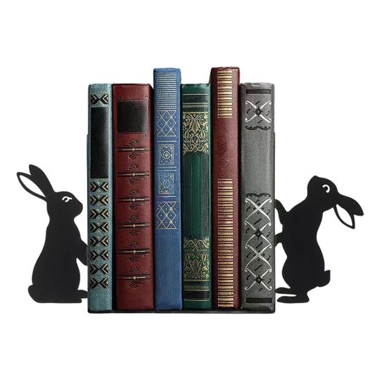1 пара милых книгодержателей в форме кошек, декоративные деревянные стопоры для книг для полок, столов, угловой органайзер для полок, очаровательный декор для дома и офиса, подарок для кошки