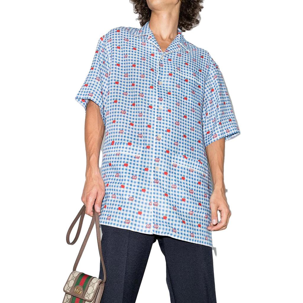 GUCCI SS23 Shirt Men's Sky Blue 636406-ZAFEM-4428
