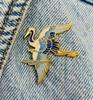 New Enamel Pin Stork Animal Anime Fantasy Metal Connector Gift Birthday 1pc