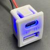 Double Layer Usb Female Base Type-C Socket and Female Usb Lamp Charging Socket Power Socket With Cable Connector Line length 7CM