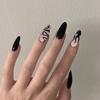 24 шт. темные накладные ногти с готовыми креативными нераздражающими наклейками для ногтей «сделай сам» для начинающих профессионалов