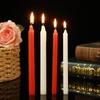 10-Piece Long Red and White Candles for Emergencies and Romantic Dinners