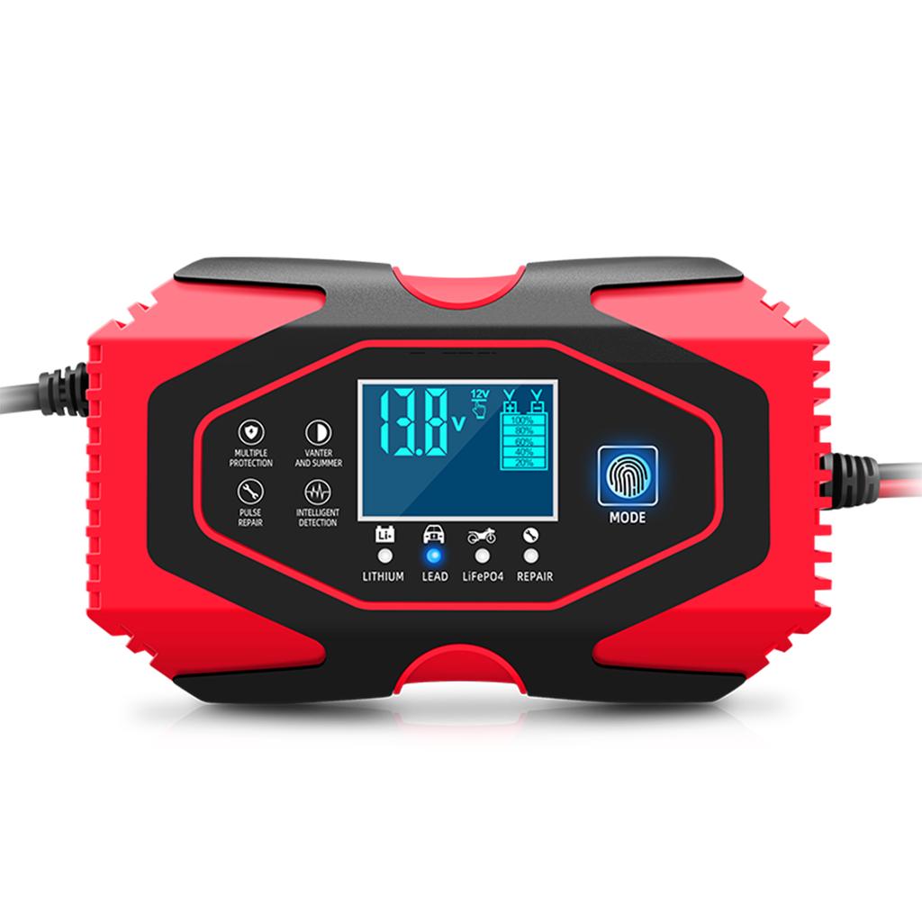Full Power Auto Stop Car Battery Charger 12V/24V 2ah-150ah Lead Acid Battery AGM GEL& Lithium