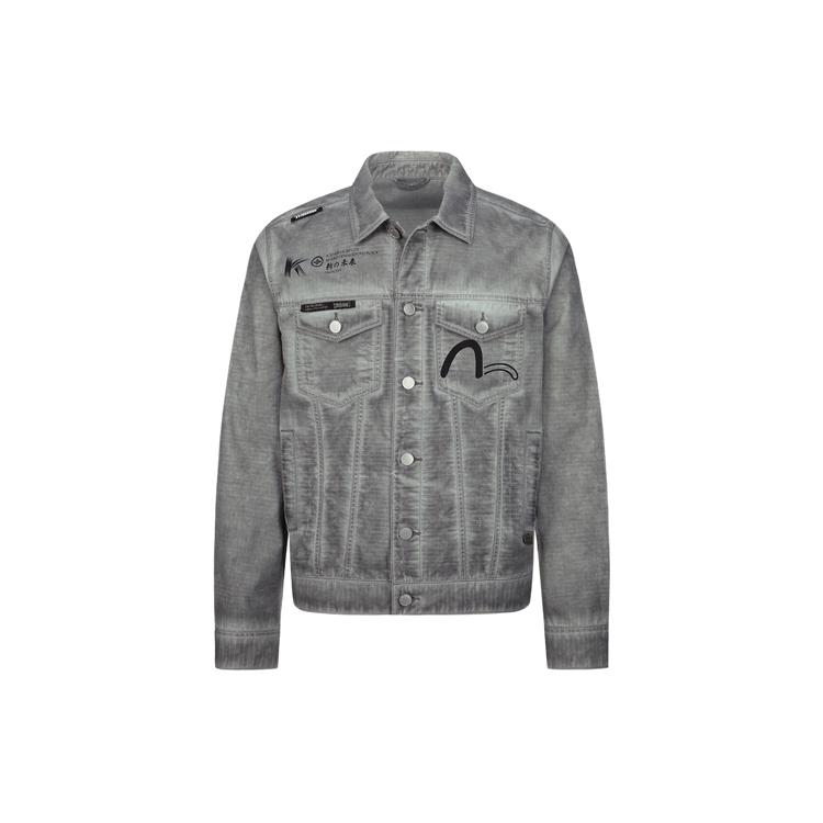 EVISU Jackets Men's Light Gray Lapel Moderate Other 2ESGNM3JK746XXCT