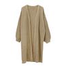 Women Knitted Sweater Coat V-Neck Long Sleeve Open Front Solid