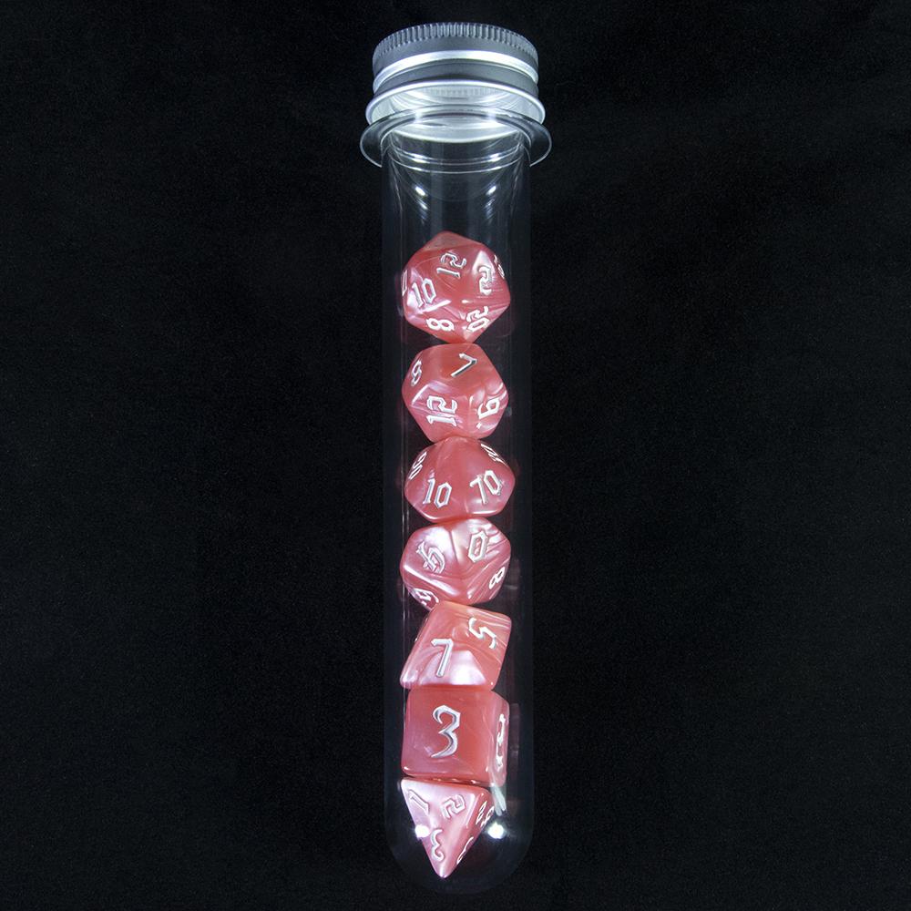 D&D Dice 7pcs Polyhedral Dice Set Role Playing Game Dice with Tube for Funny Party Board Game